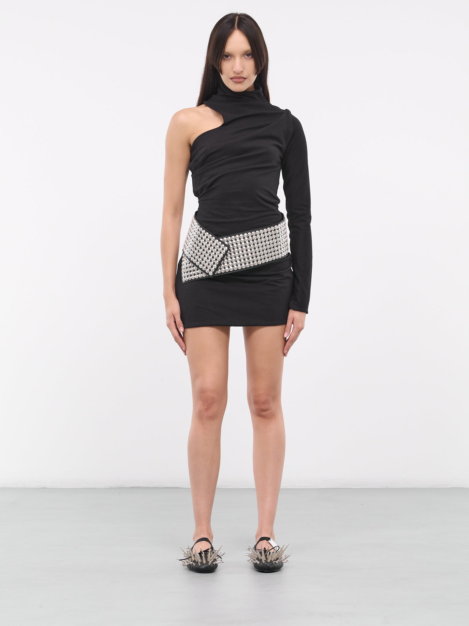 FEBEN | H.Lorenzo|Dali's Drape Dress (DALIS-DRAPE-DRESS-BLACK), XS / Black FEBEN | H.Lorenzo|Dali's Drape Dress (DALIS-DRAPE-DRESS-BLACK), XS / Black