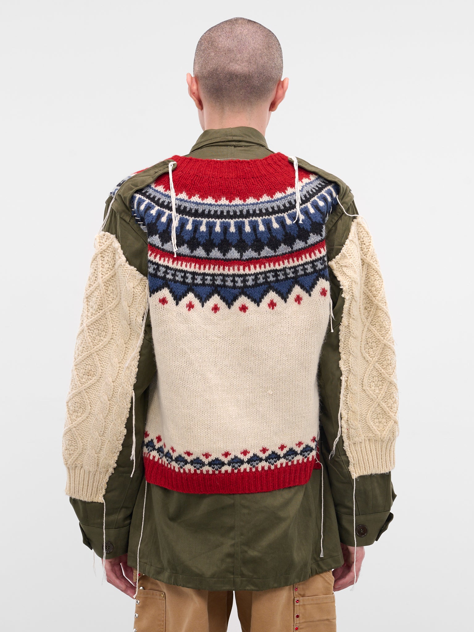 Deconstructed Hybrid Sweater Field Jacket (DC-NS-BL-08-KHAKI)