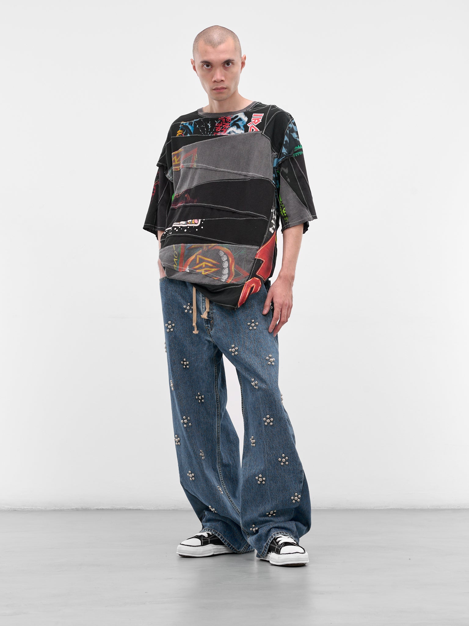 Blue Studded Denim Baggy Jeans (DC-NS-PT-28-INDIGO)