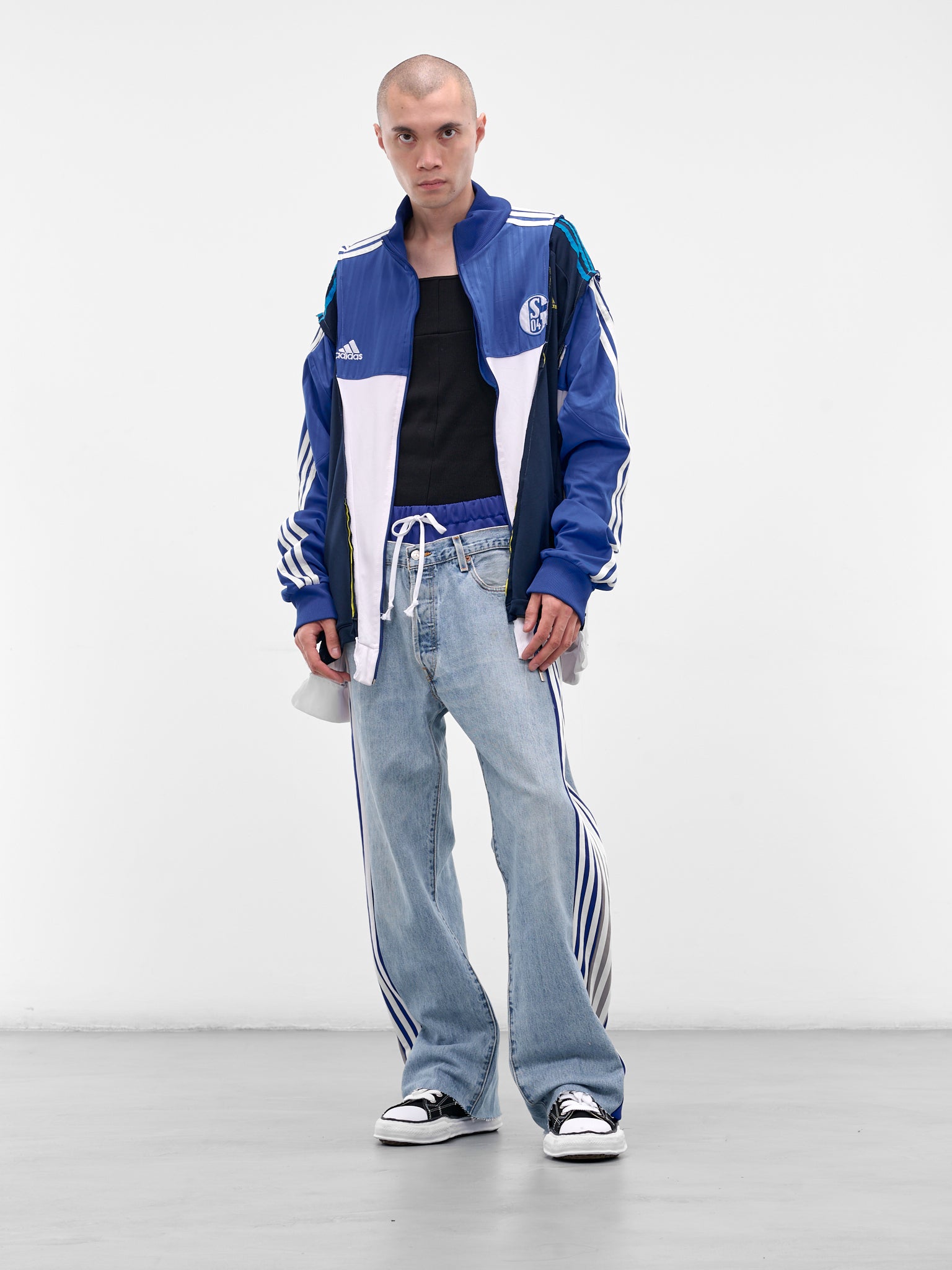 Blue Deconstructed Hybrid Track Jeans (DC-NS-PT-35-INDIGO)