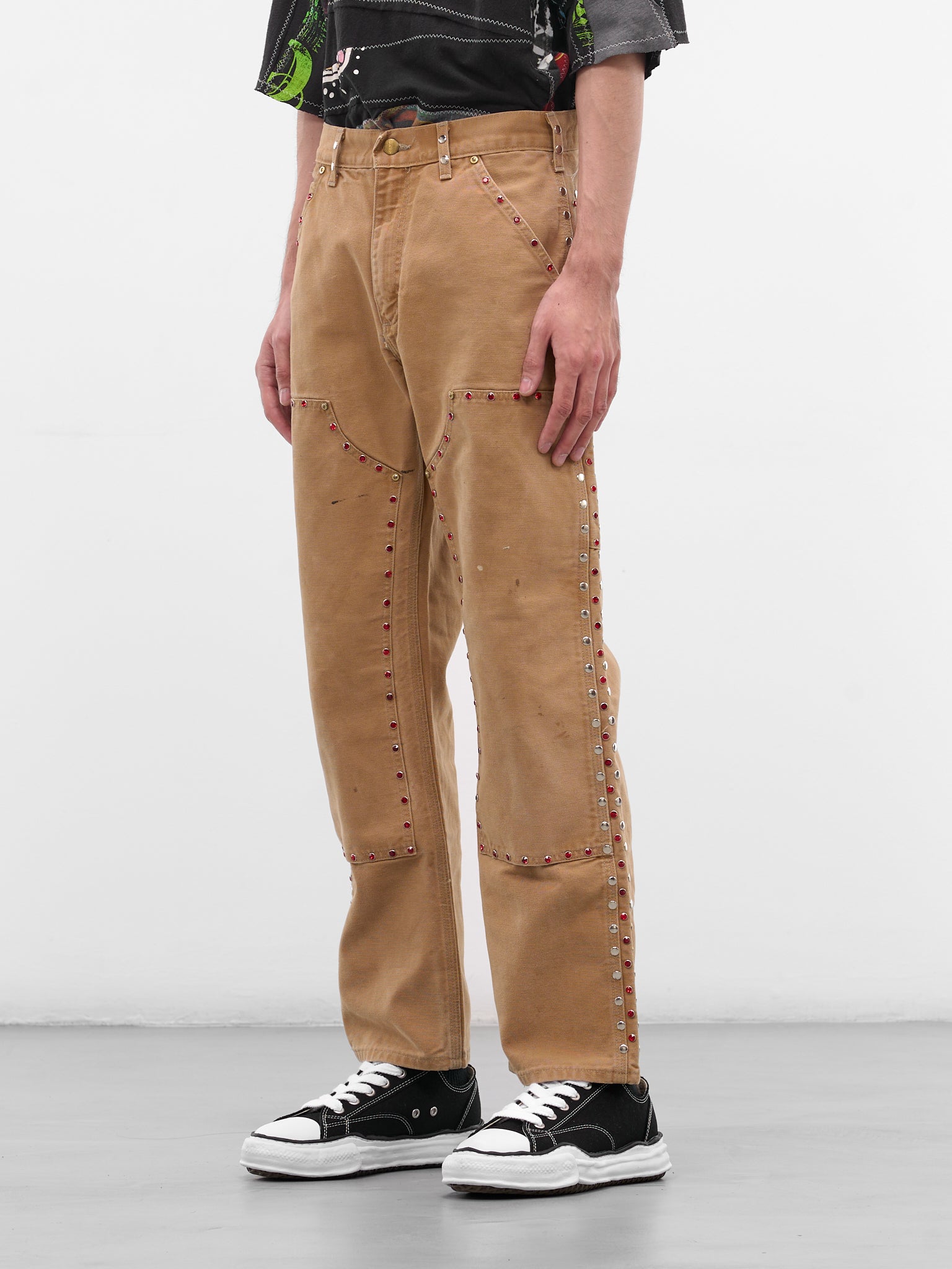 Beige Upcycled Canvas Work Pants (DC-NS-PT-40-BEIGE)
