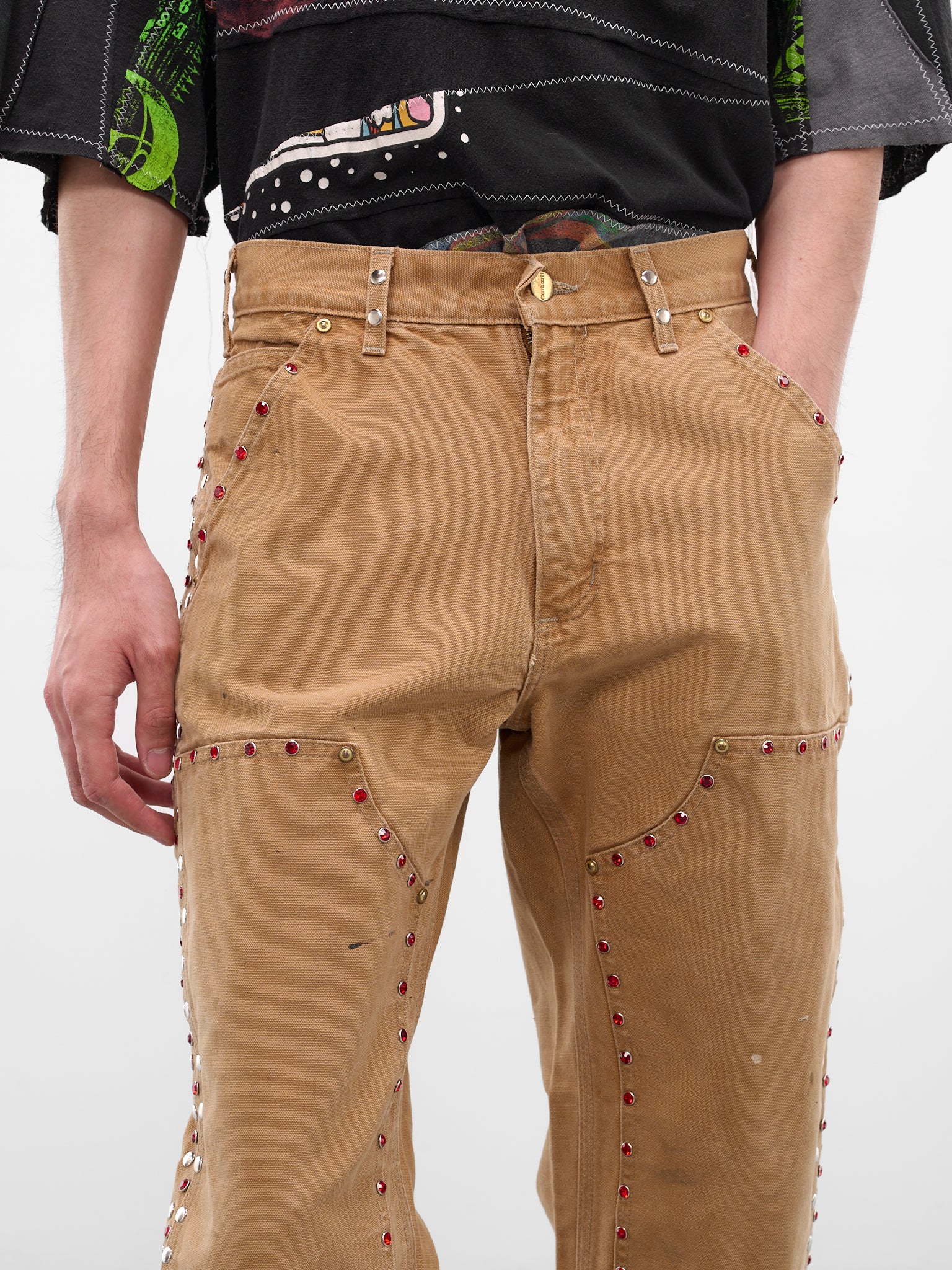 Beige Upcycled Canvas Work Pants (DC-NS-PT-40-BEIGE)