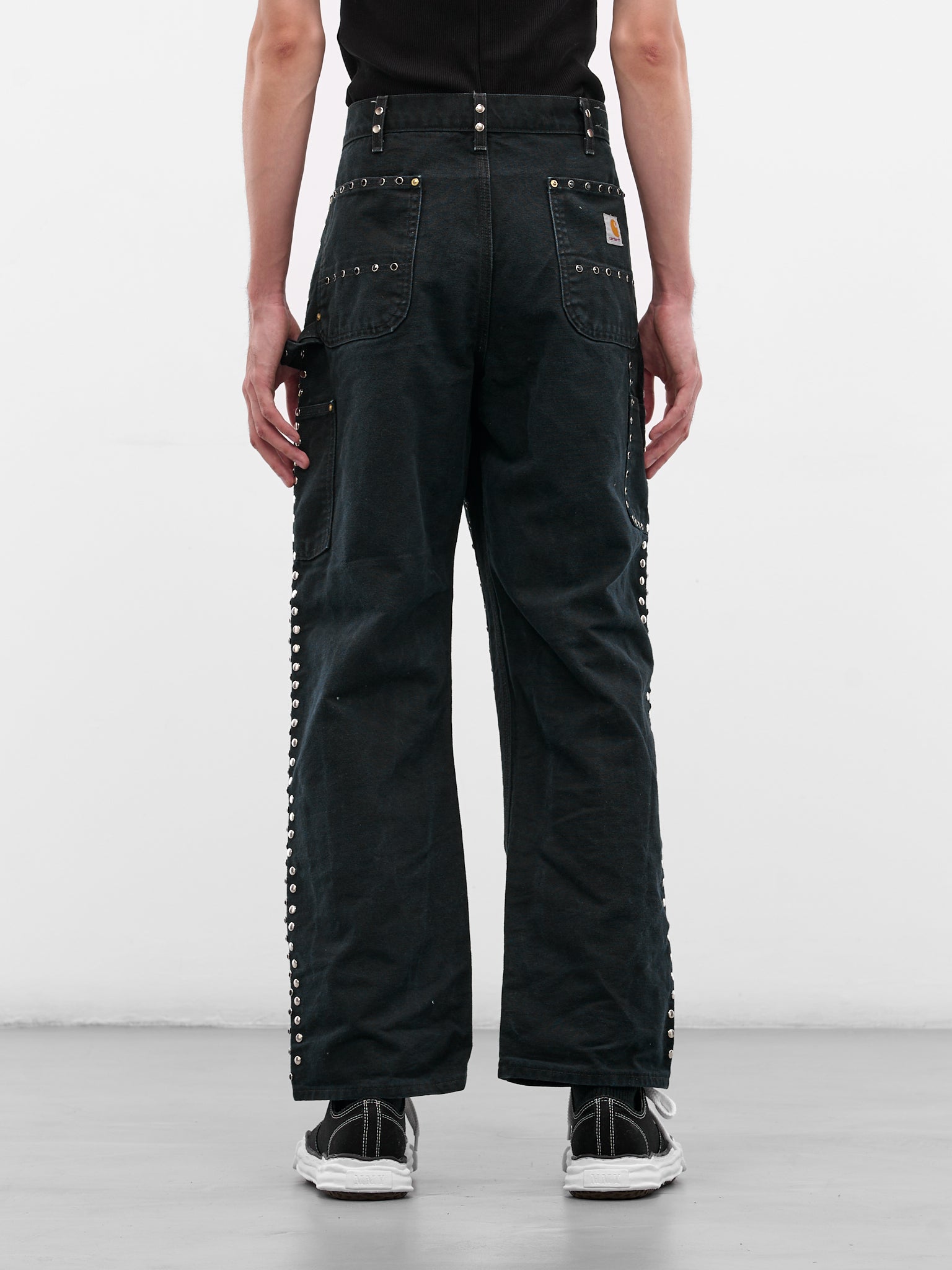 Black Upcycled Canvas Work Pants (DC-NS-PT-40-BLACK