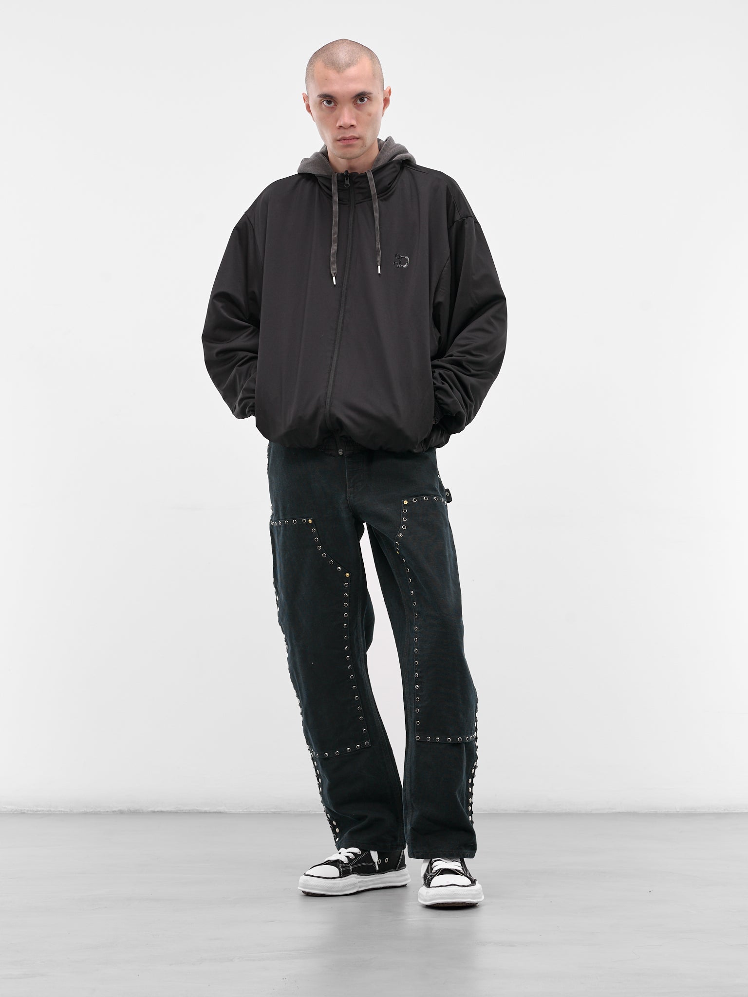 Black Upcycled Canvas Work Pants (DC-NS-PT-40-BLACK