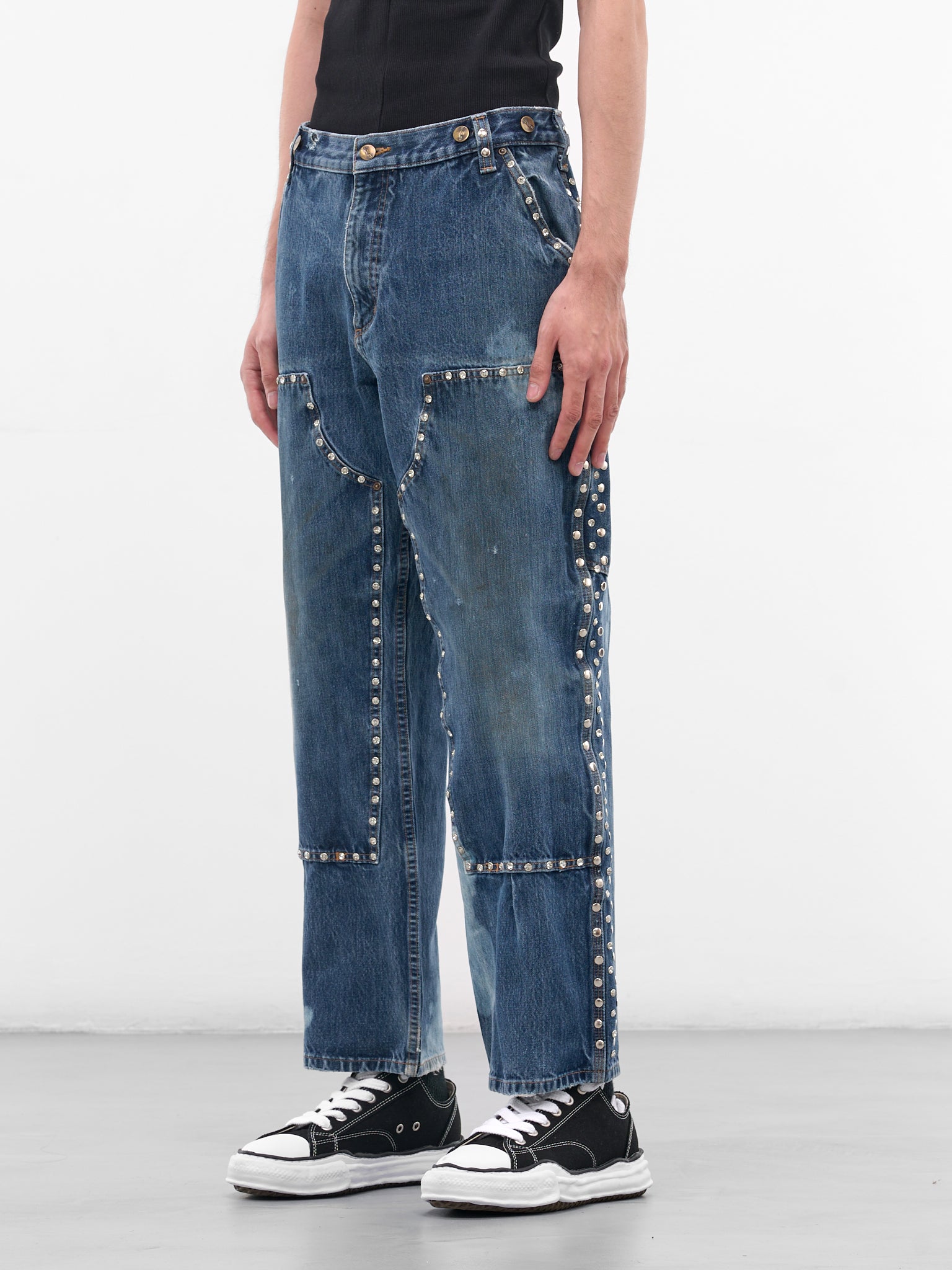 Blue Upcycled Denim Work Pants (DC-NS-PT-40-INDIGO