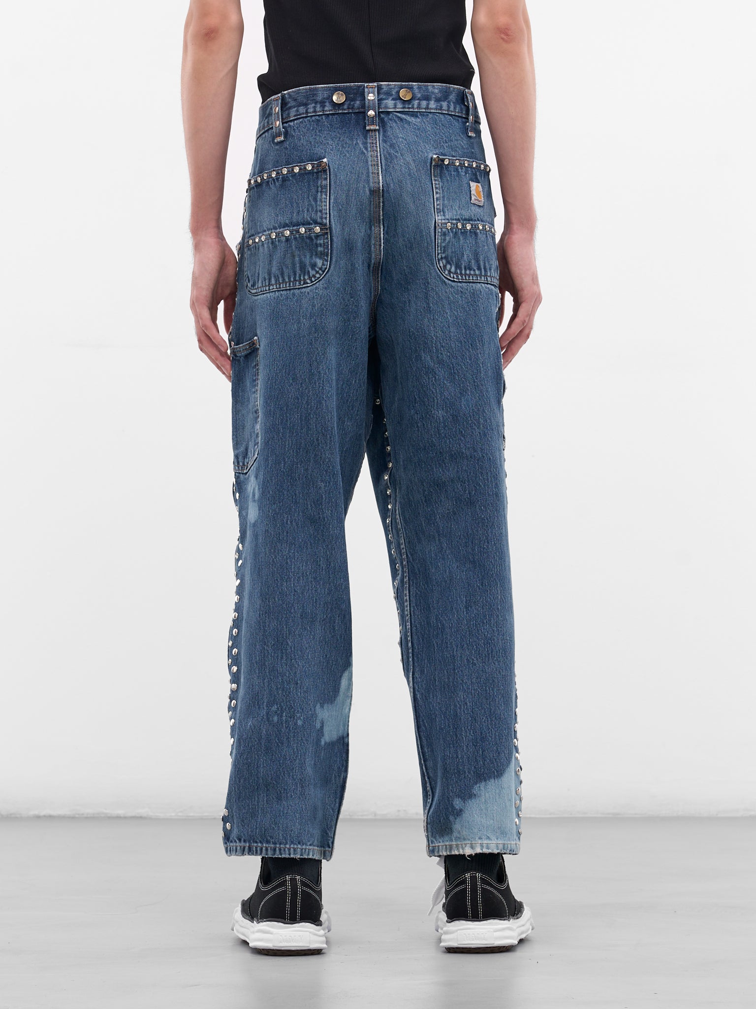 Blue Upcycled Denim Work Pants (DC-NS-PT-40-INDIGO