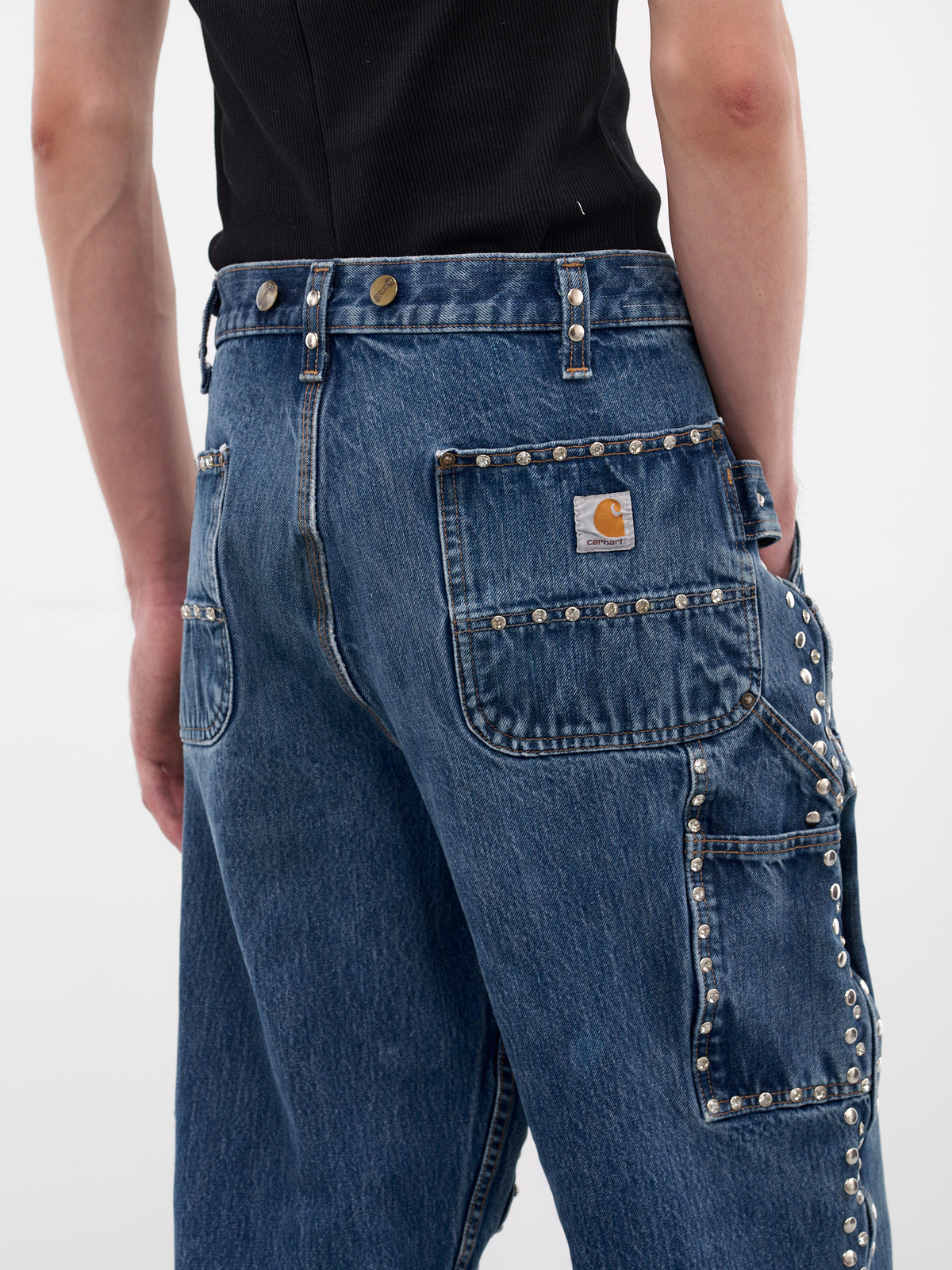 Blue Upcycled Denim Work Pants (DC-NS-PT-40-INDIGO
