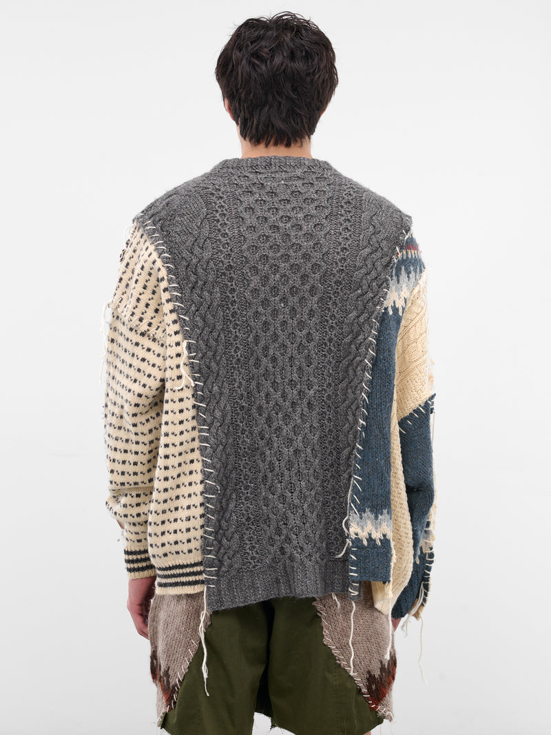 Deconstructed Patchwork Knit Sweater (DC-NS-KN-03-MULTI)