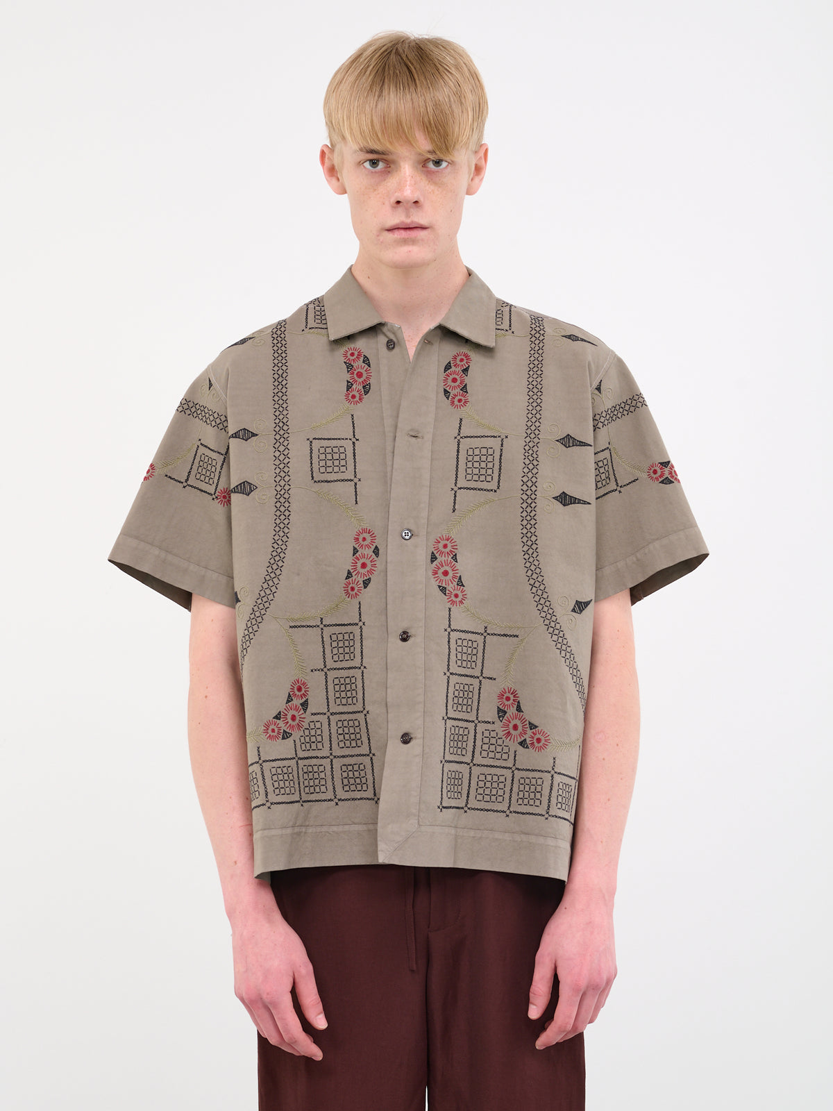 Embroidered Shirt (DDMCC0008-STONE)