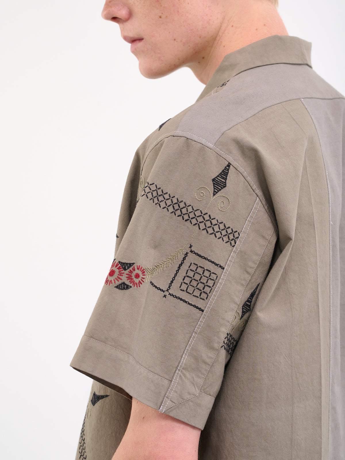 Embroidered Shirt (DDMCC0008-STONE)