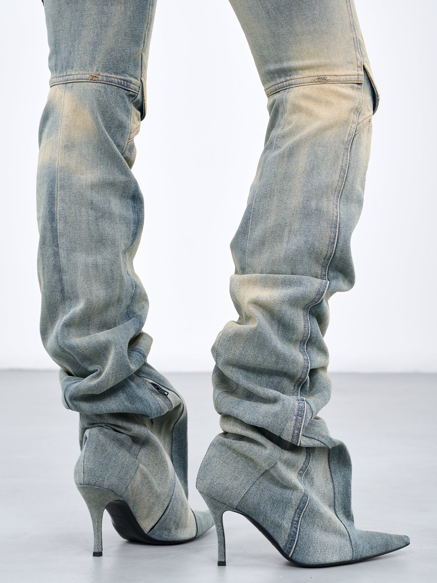 Diesel denim boots hotsell