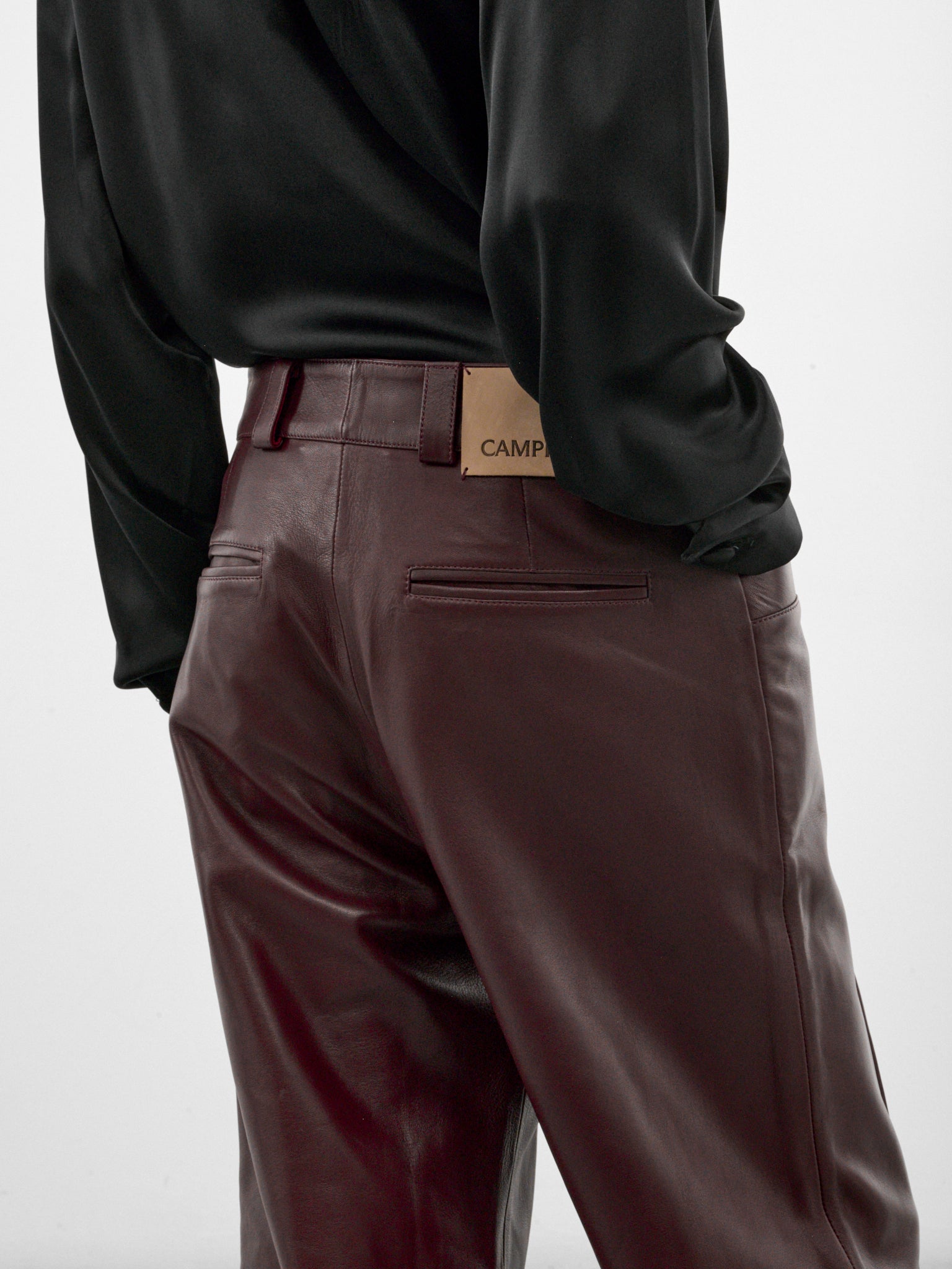 Decisiones Burgundy Leather Pants (DECISIONES-PANTS-BURGUNDY)