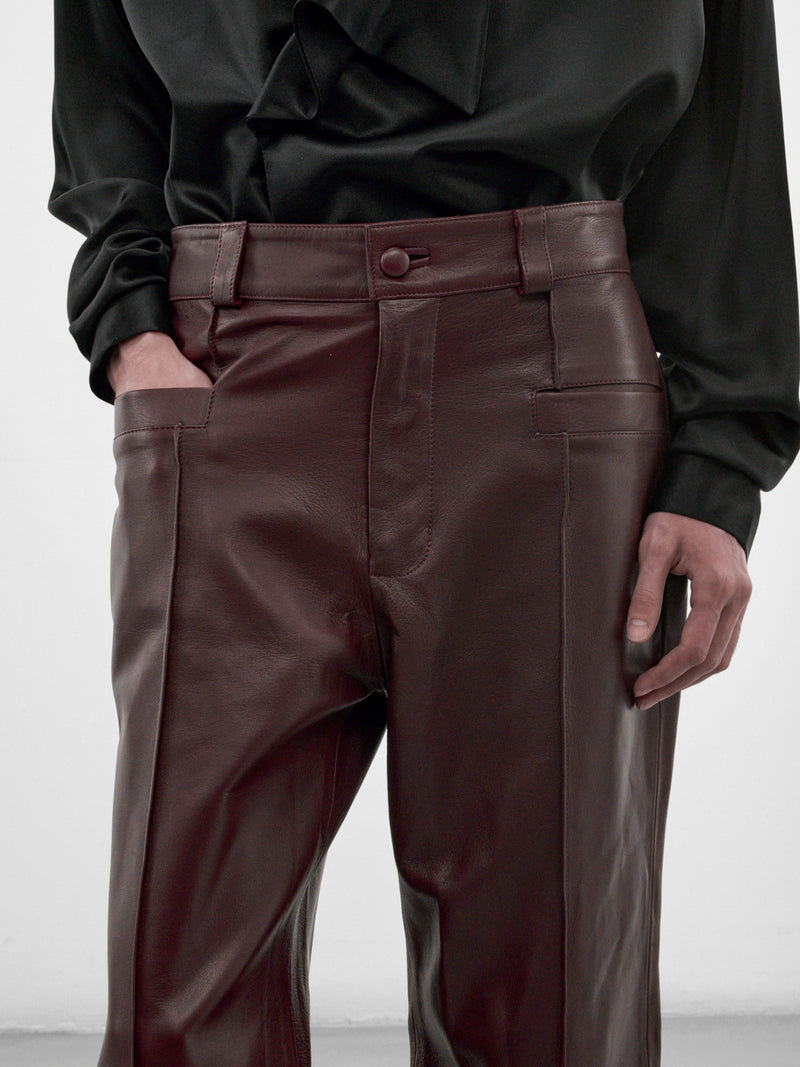 Decisiones Burgundy Leather Pants (DECISIONES-PANTS-BURGUNDY)