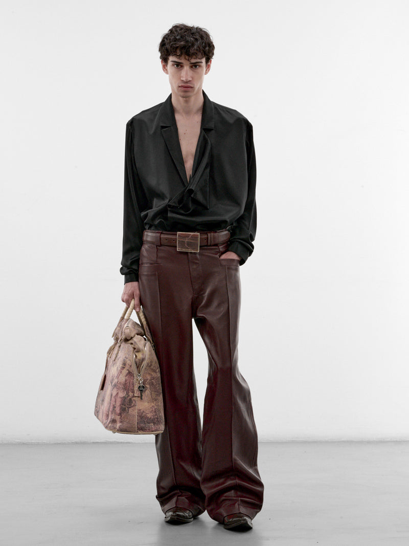 Decisiones Burgundy Leather Pants (DECISIONES-PANTS-BURGUNDY)