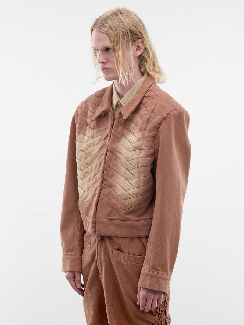 Washed Terracotta Denim Desorientado Jacket (DESORIENTADO-WASHED-TERRACOTA)