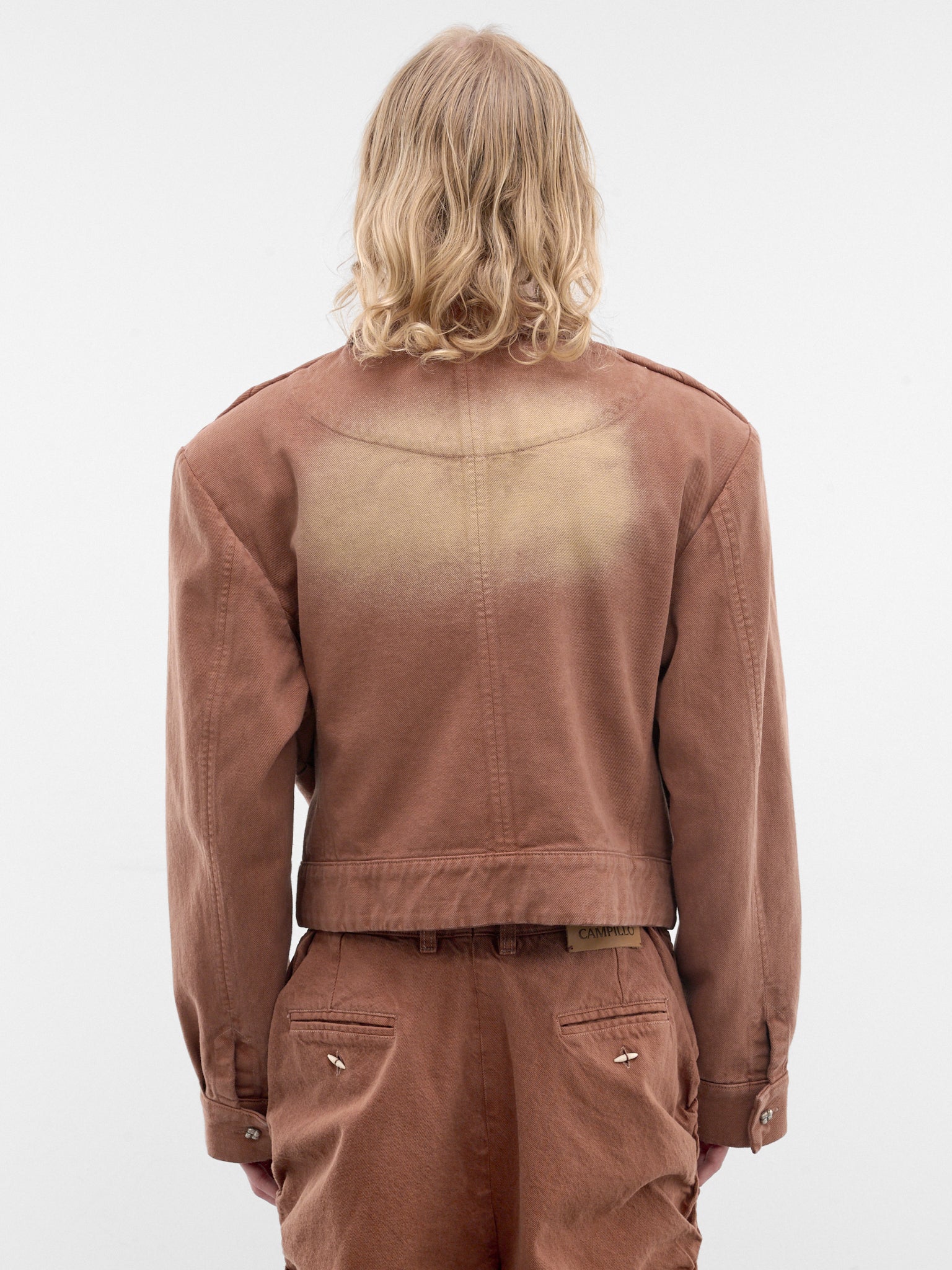 Washed Terracotta Denim Desorientado Jacket (DESORIENTADO-WASHED-TERRACOTA)