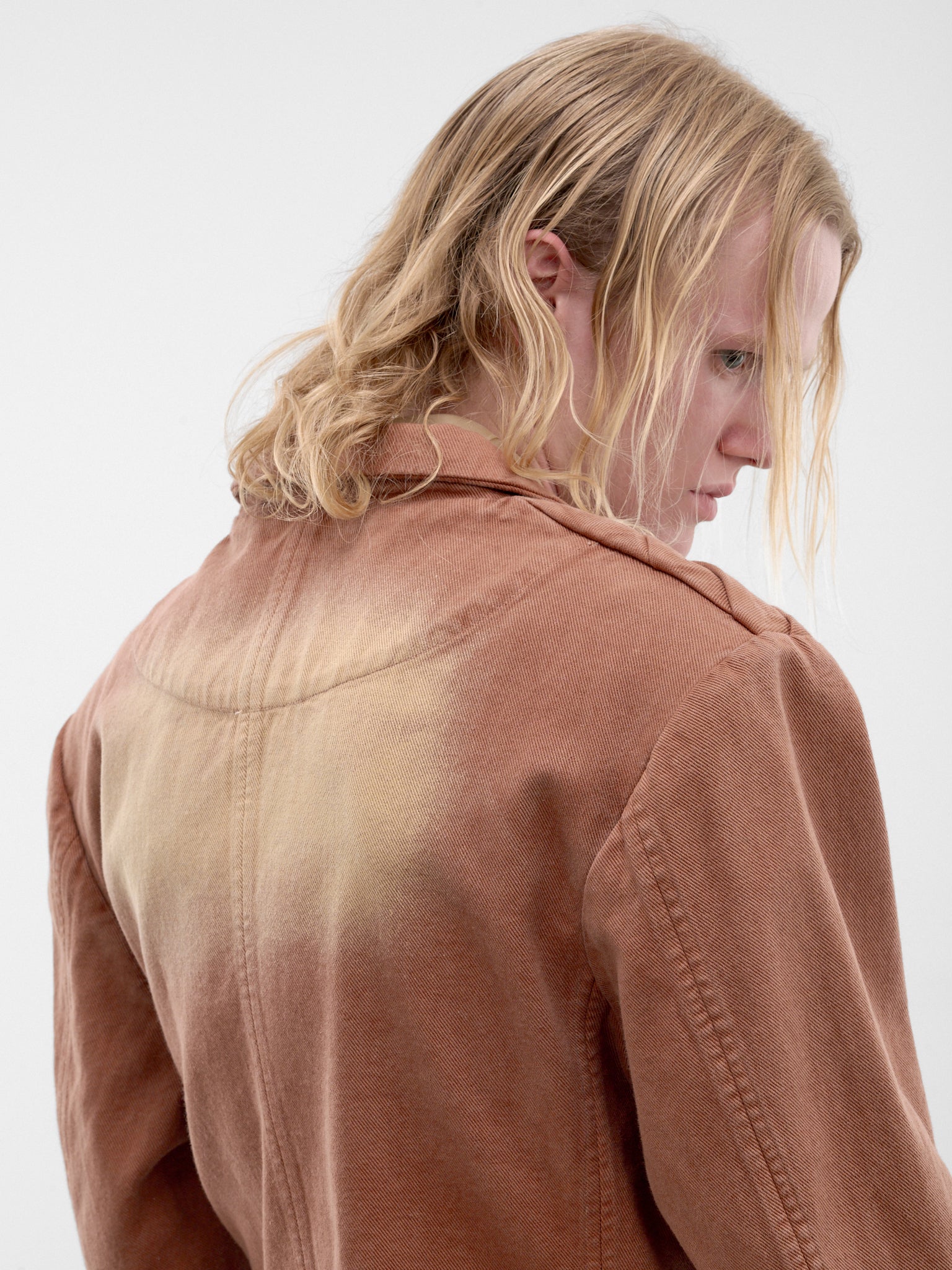 Washed Terracotta Denim Desorientado Jacket (DESORIENTADO-WASHED-TERRACOTA)