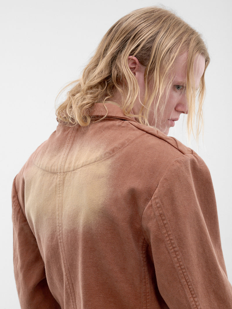 Washed Terracotta Denim Desorientado Jacket (DESORIENTADO-WASHED-TERRACOTA)