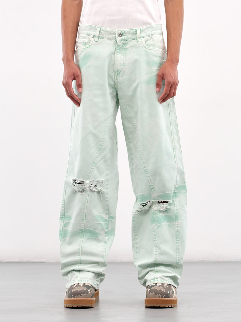 Rich Kid Distressed Jeans (DFM03015TF120PX-VERDE-AQUA)