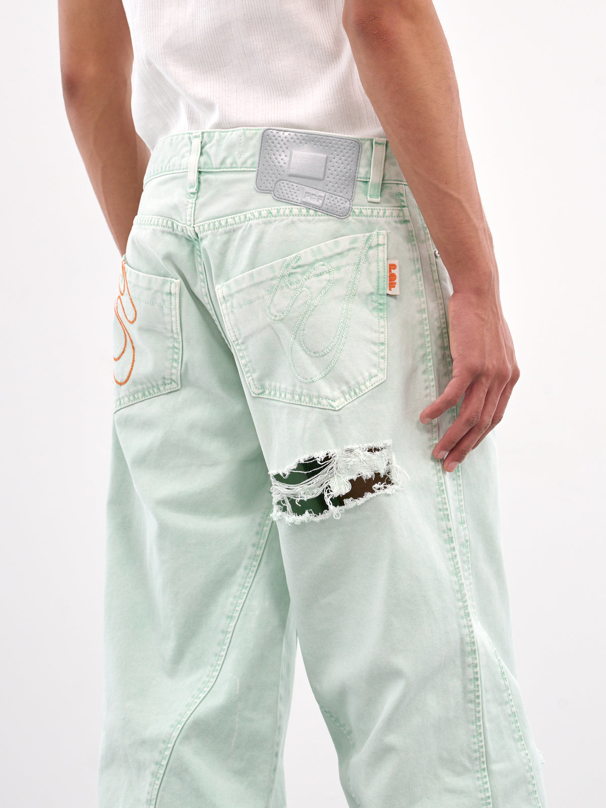 Distressed Jeans (DFM03015TF120PX-VERDE-AQUA)