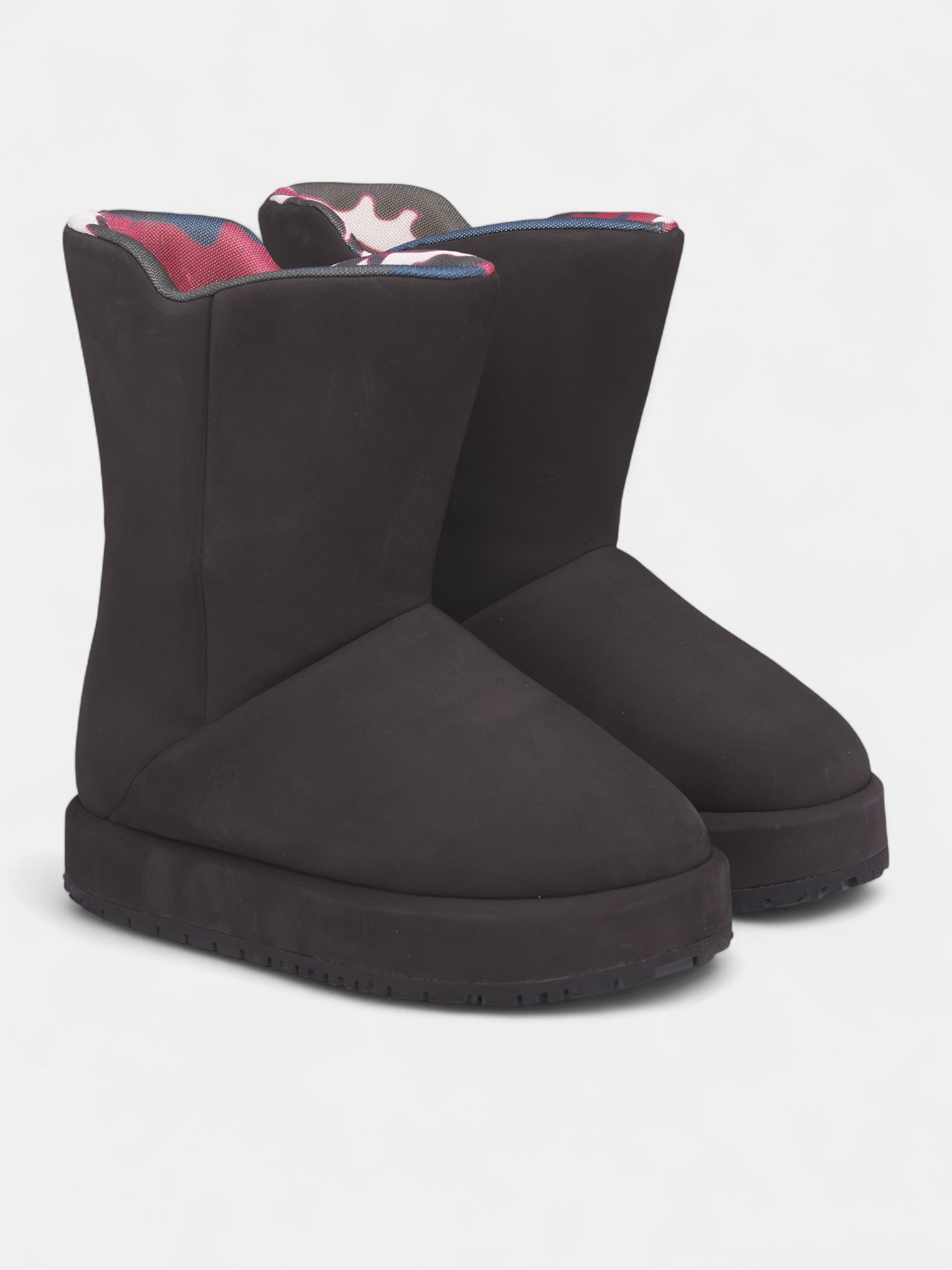 Black Leather Neve Nabuk Boots (DFM45006S0010PX-BLACK)