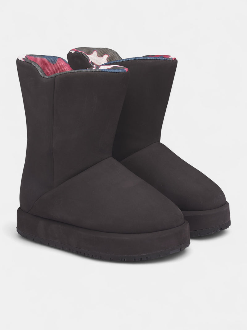 Black Leather Neve Nabuk Boots (DFM45006S0010PX-BLACK)