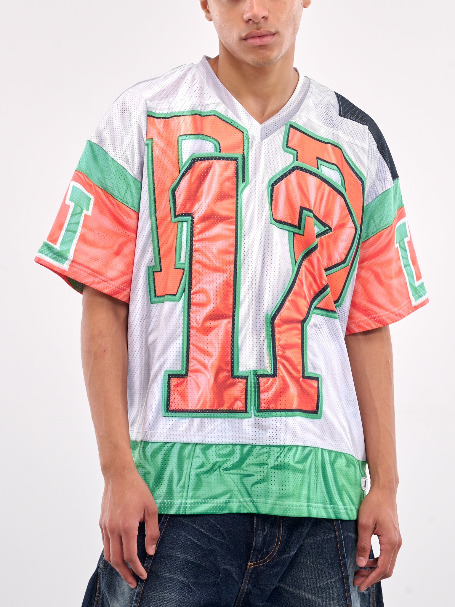 Deconstructed Football Jersey (DFM54017TJ105PRINT-GREEN)