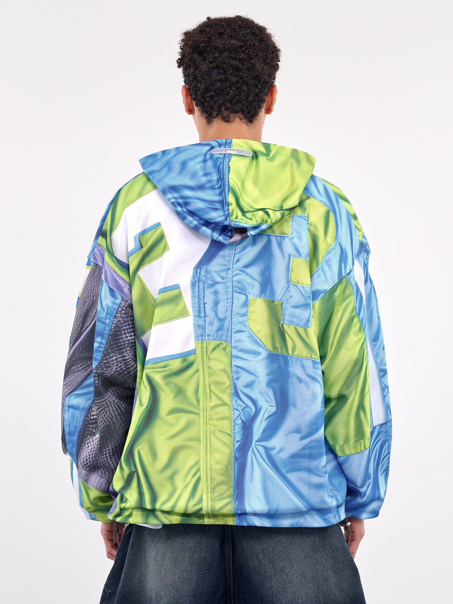 Trompe L'oeil Printed Hoodie (DFM55013TJ104PRINT-BLUE)