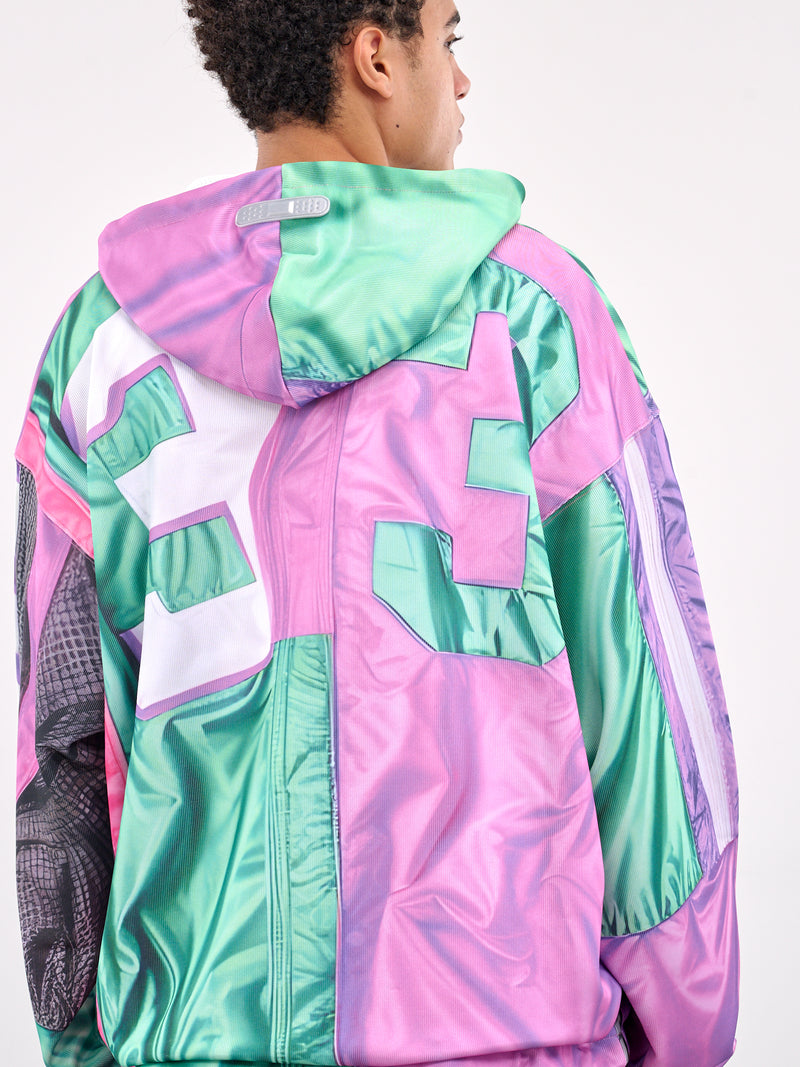 Trompe L'oeil Printed Hoodie (DFM58013TJ104PRINT-FUSCIA)