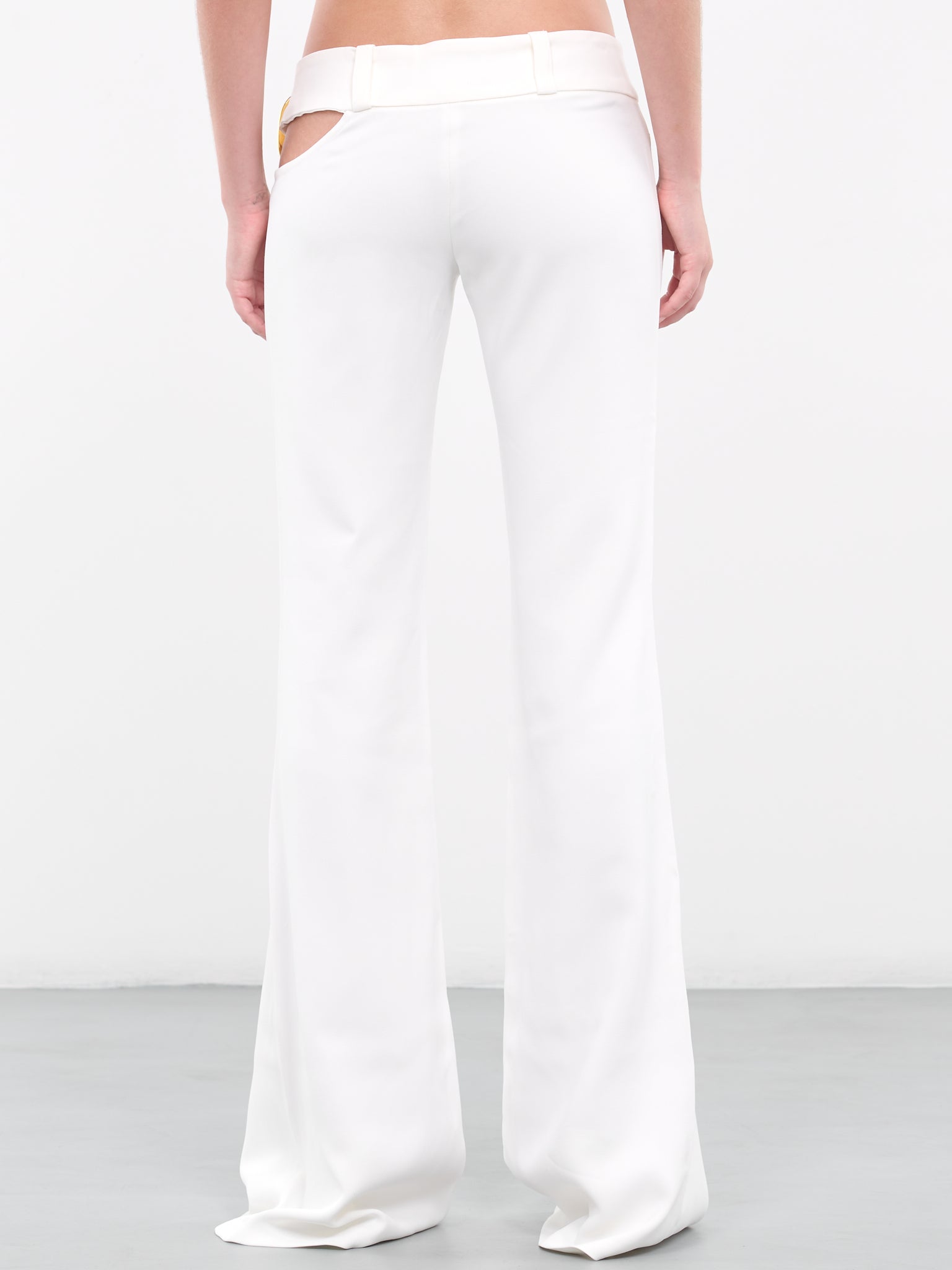 Belted Trousers (DFSS23PT05-WHITE)
