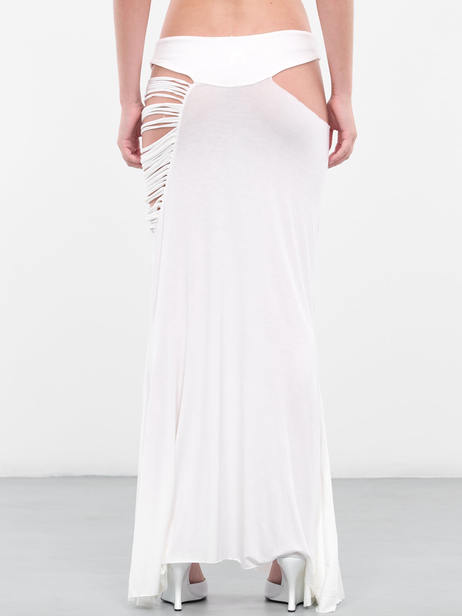 Cord Maxi Skirt (DFSS23SKT02-WHITE)