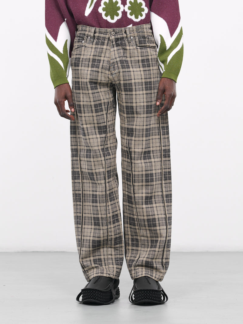 Towers Denim Trousers (DFTWRS-CHECKERED-BLACK)