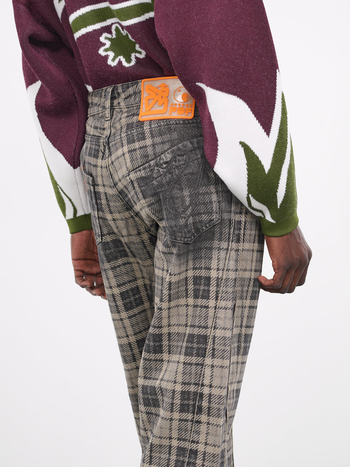 Towers Denim Trousers (DFTWRS-CHECKERED-BLACK)