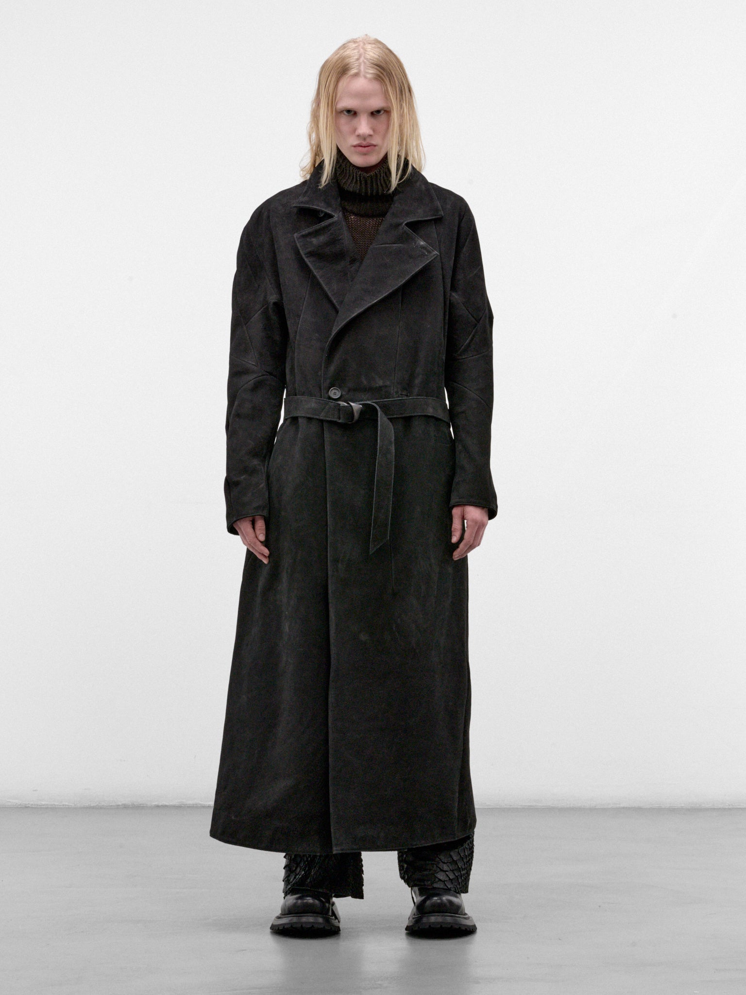 Buffalo Leather Distortion General's Coat (DIS-M-GC-01-BLACK)