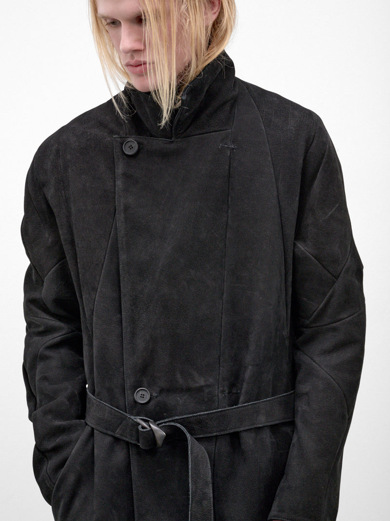 Buffalo Leather Distortion General's Coat (DIS-M-GC-01-BLACK)