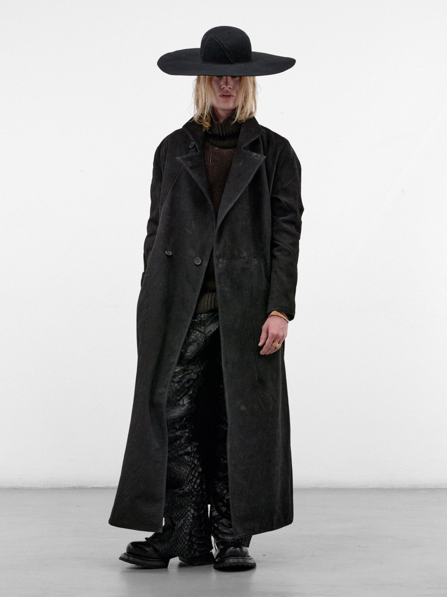 Buffalo Leather Distortion General's Coat (DIS-M-GC-01-BLACK)