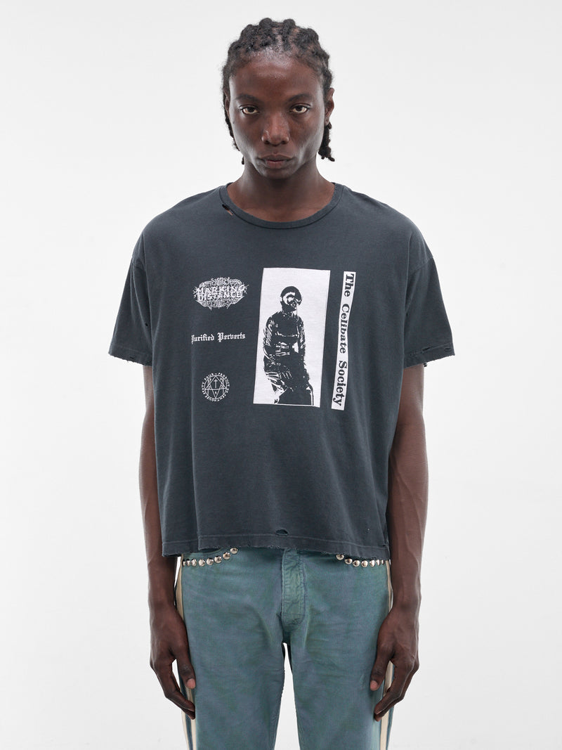 MARKING DISTANCE Distressed Addict Tee | H.Lorenzo - front