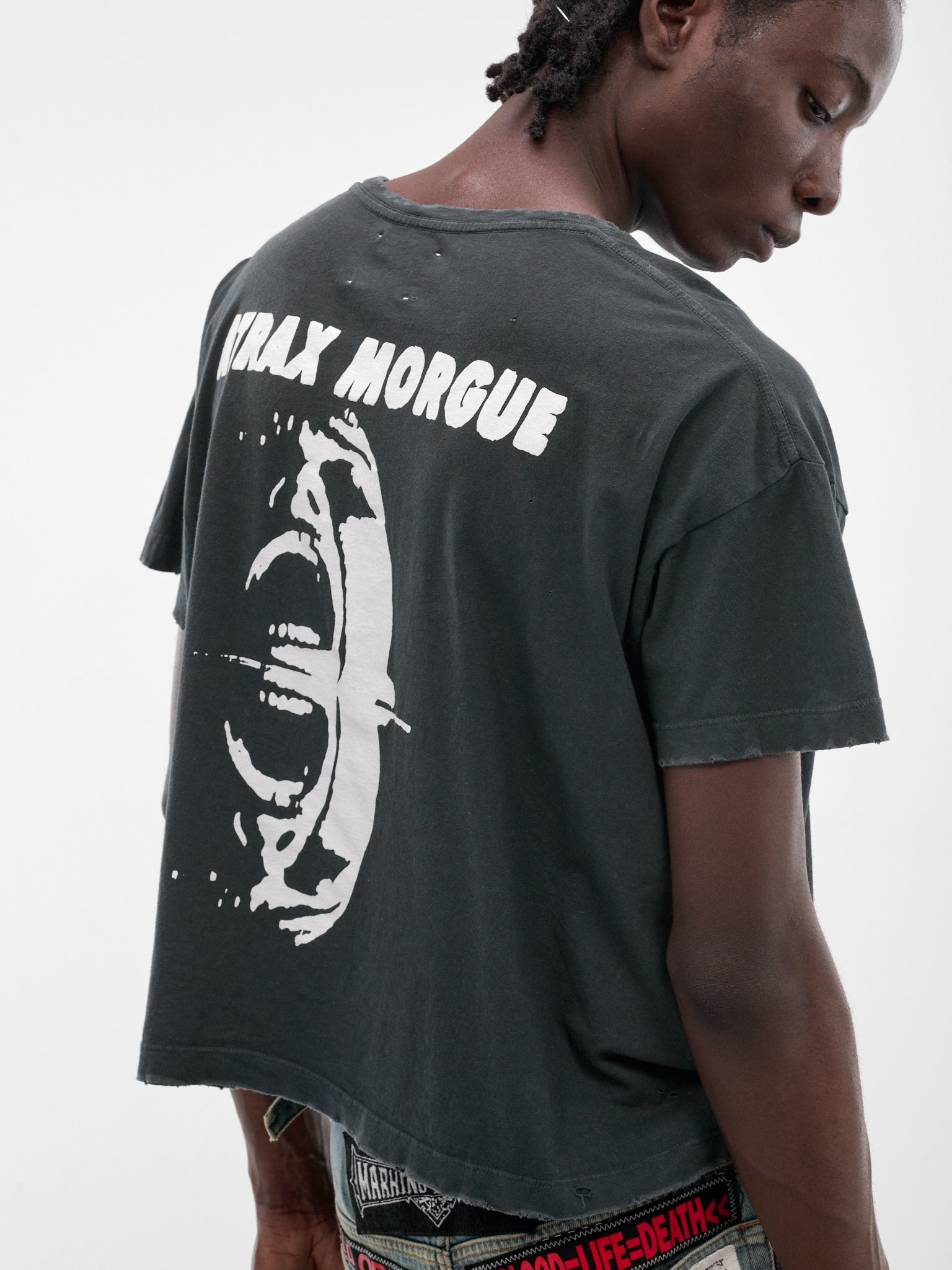 MARKING DISTANCE Distressed Atrax Morgue Tee | H.Lorenzo - detail 2