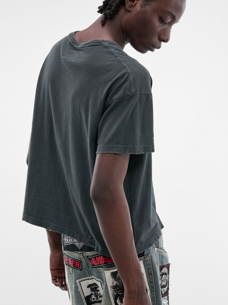 MARKING DISTANCE Distressed Manhunt Tee | H.Lorenzo - detail 1