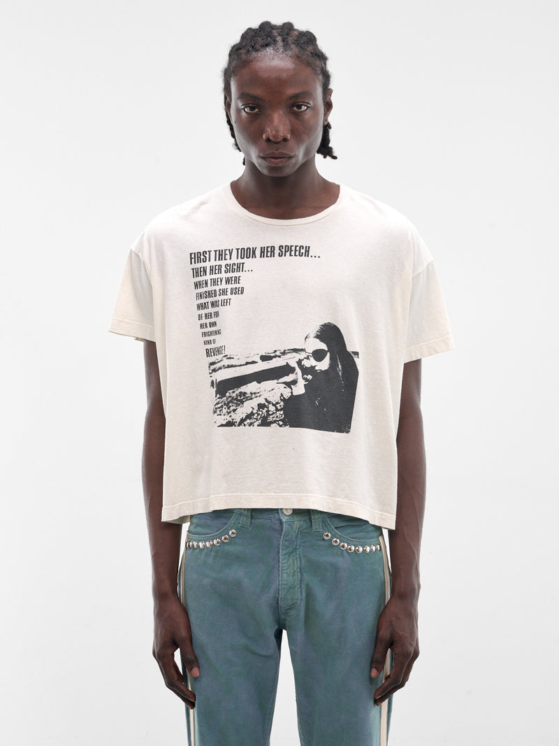 MARKING DISTANCE Distressed One Eye Tee | H.Lorenzo - front