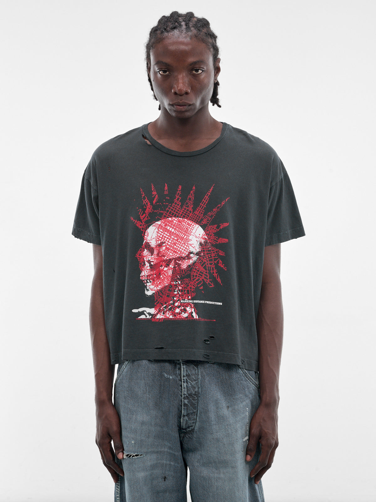 MARKING DISTANCE Distressed Repo Man Tee | H.Lorenzo - front