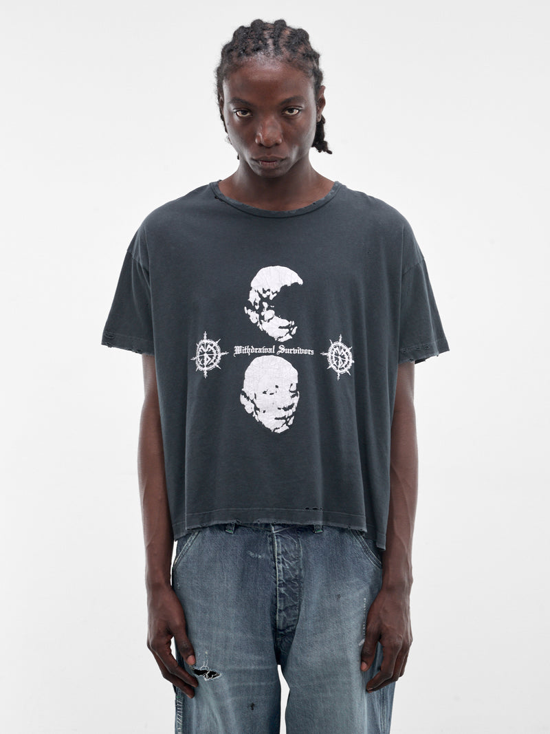 MARKING DISTANCE Distressed Withdrawal Survivors Tee | H.Lorenzo - front