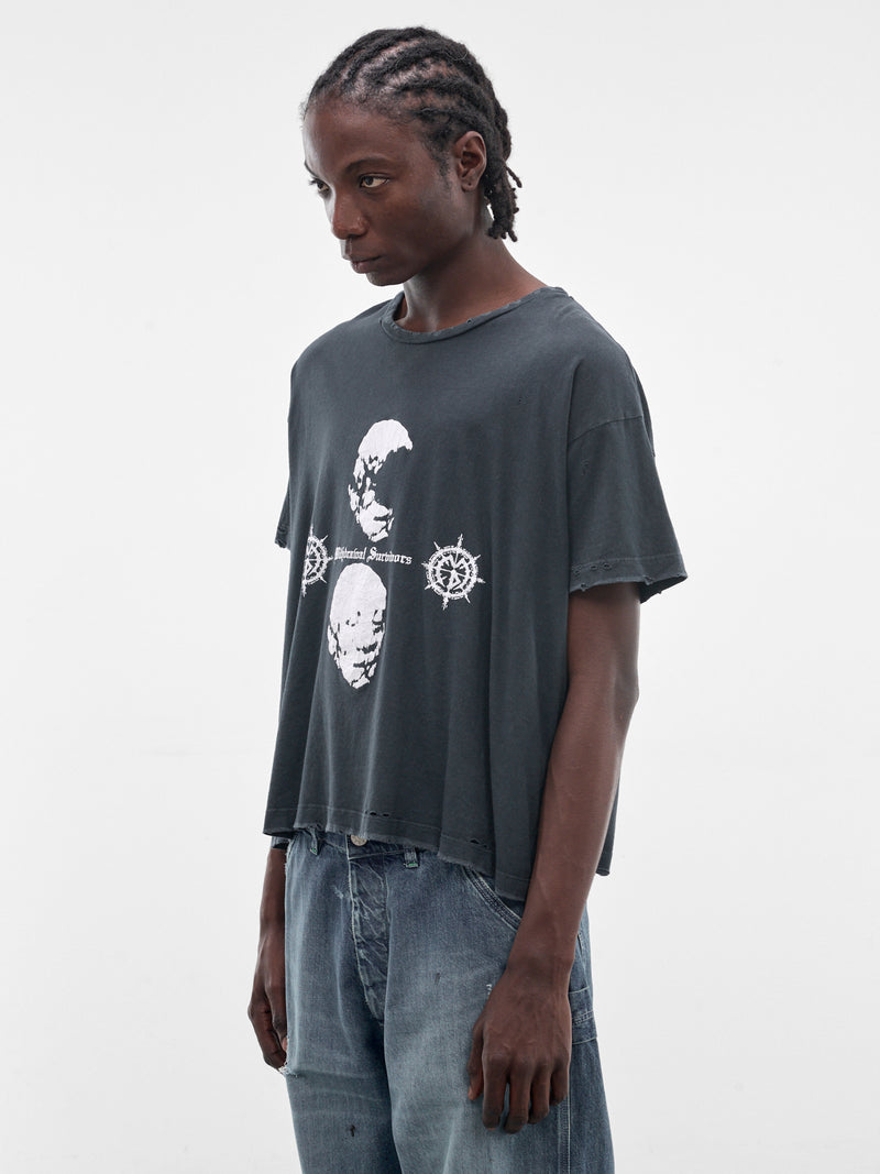 MARKING DISTANCE Distressed Withdrawal Survivors Tee | H.Lorenzo - side