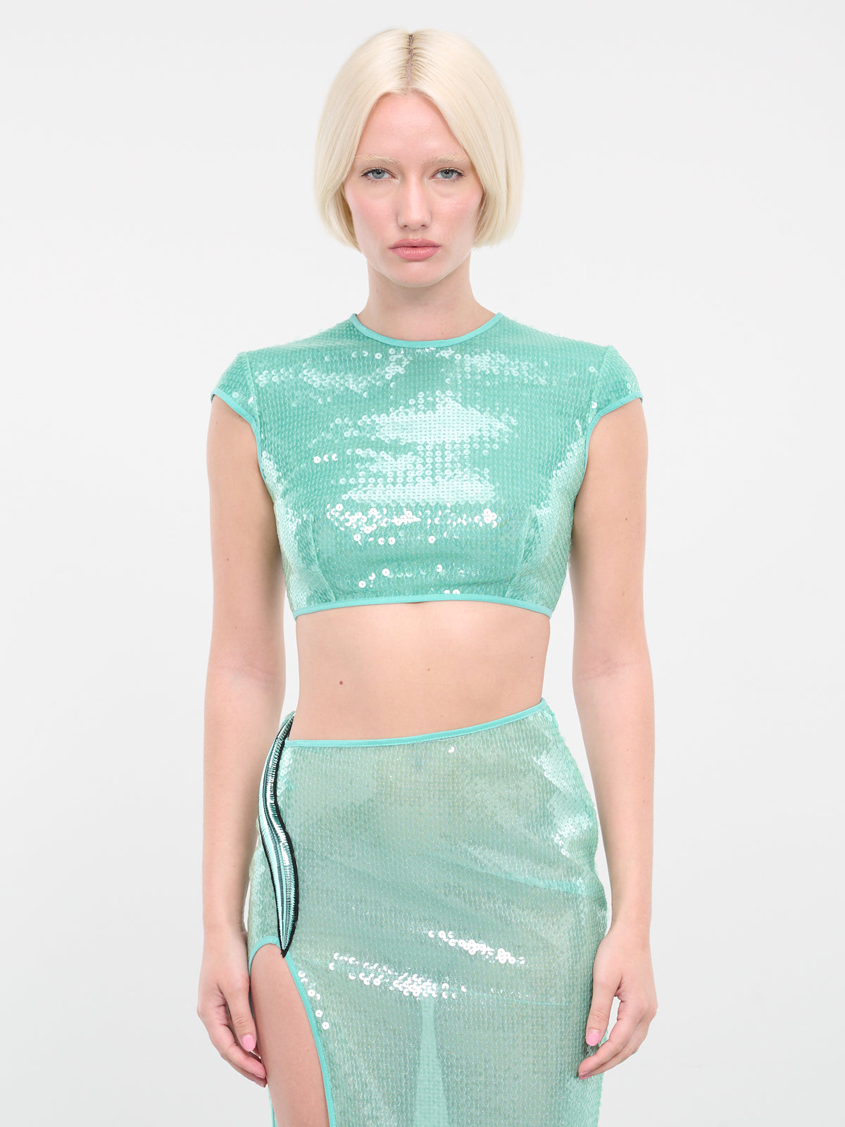 Sequin Crop Top (DK10T-AQUA)