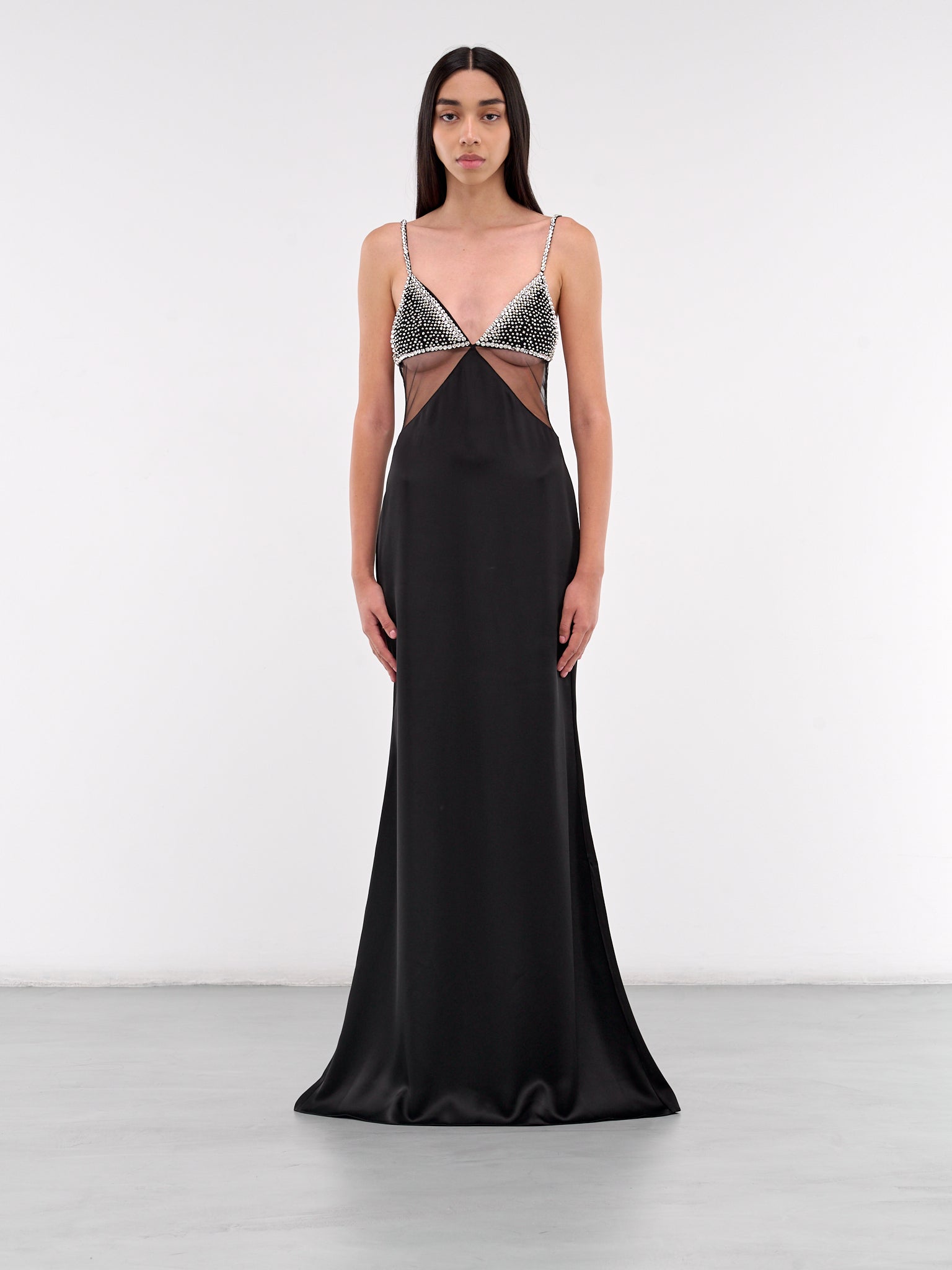 David Koma | H.Lorenzo|Crystal Bra Gown (DK49DL-BLACK-SILVER) David Koma | H.Lorenzo|Crystal Bra Gown (DK49DL-BLACK-SILVER)
