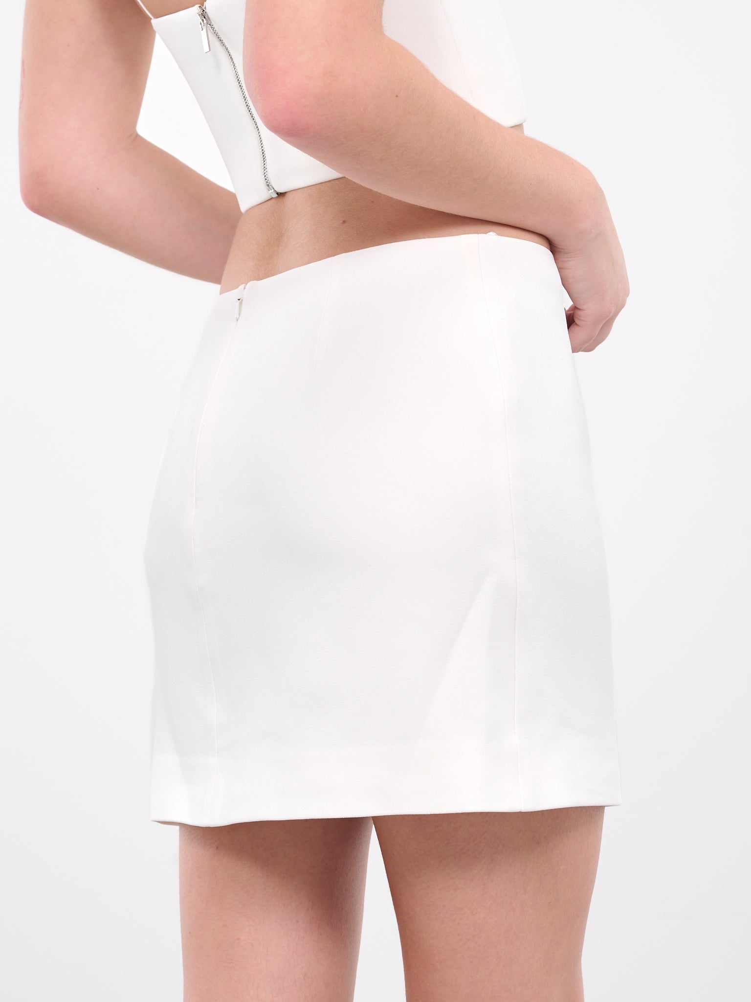 Self-Tie Mini Skirt (DK59S-WHITE)