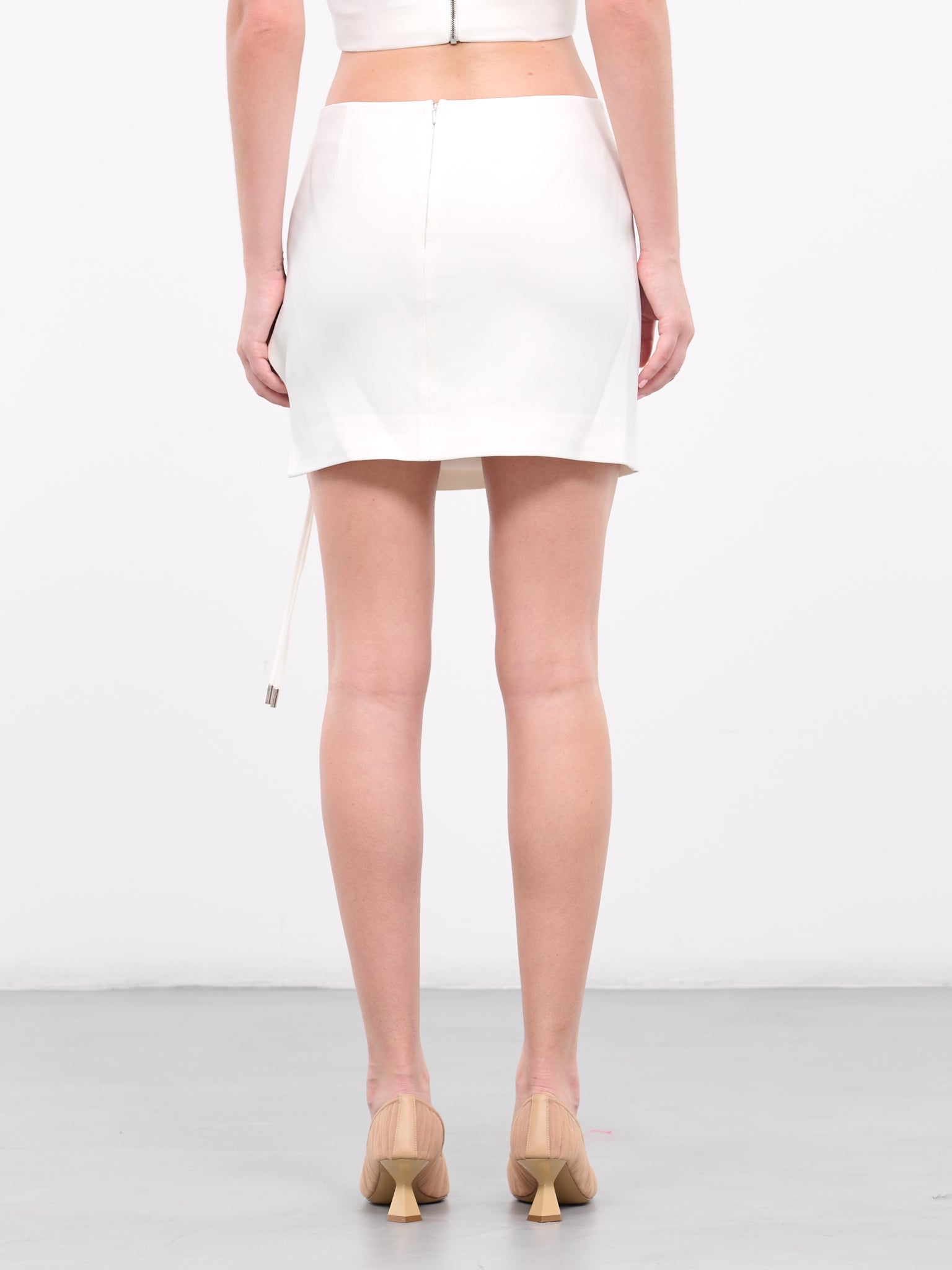 Self-Tie Mini Skirt (DK59S-WHITE)