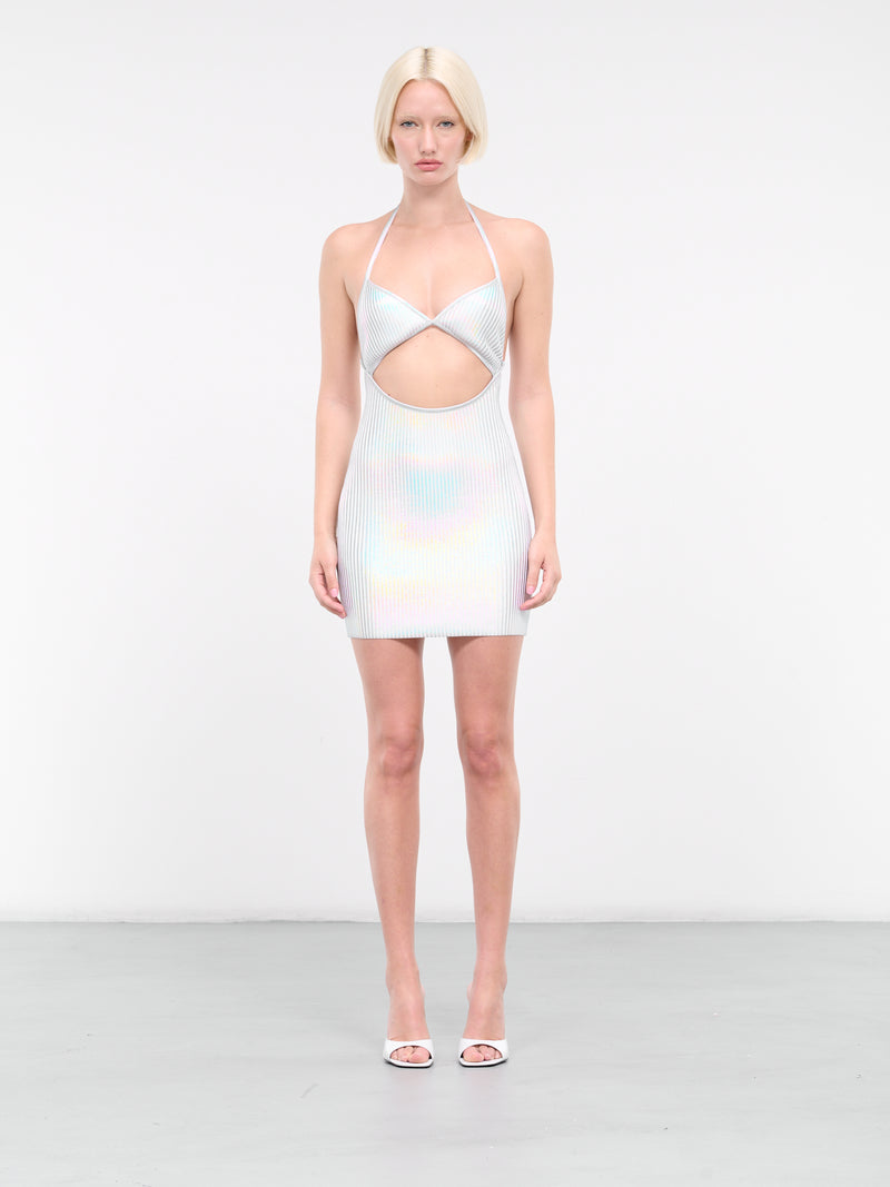 DAVID KOMA - Silver Ruffle Jersey Gloves