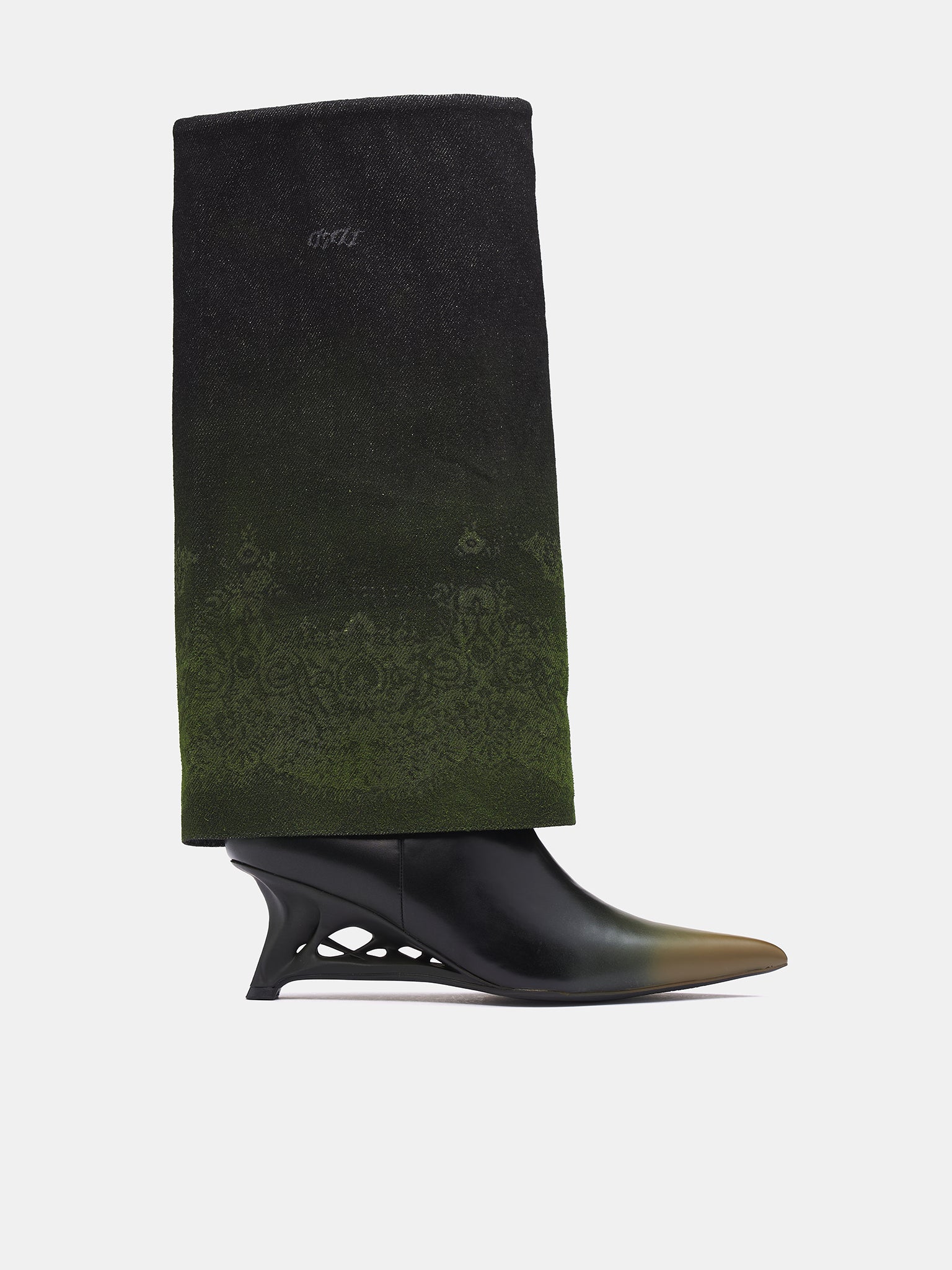 Lace Printed Boots (DL-02-BROWN)