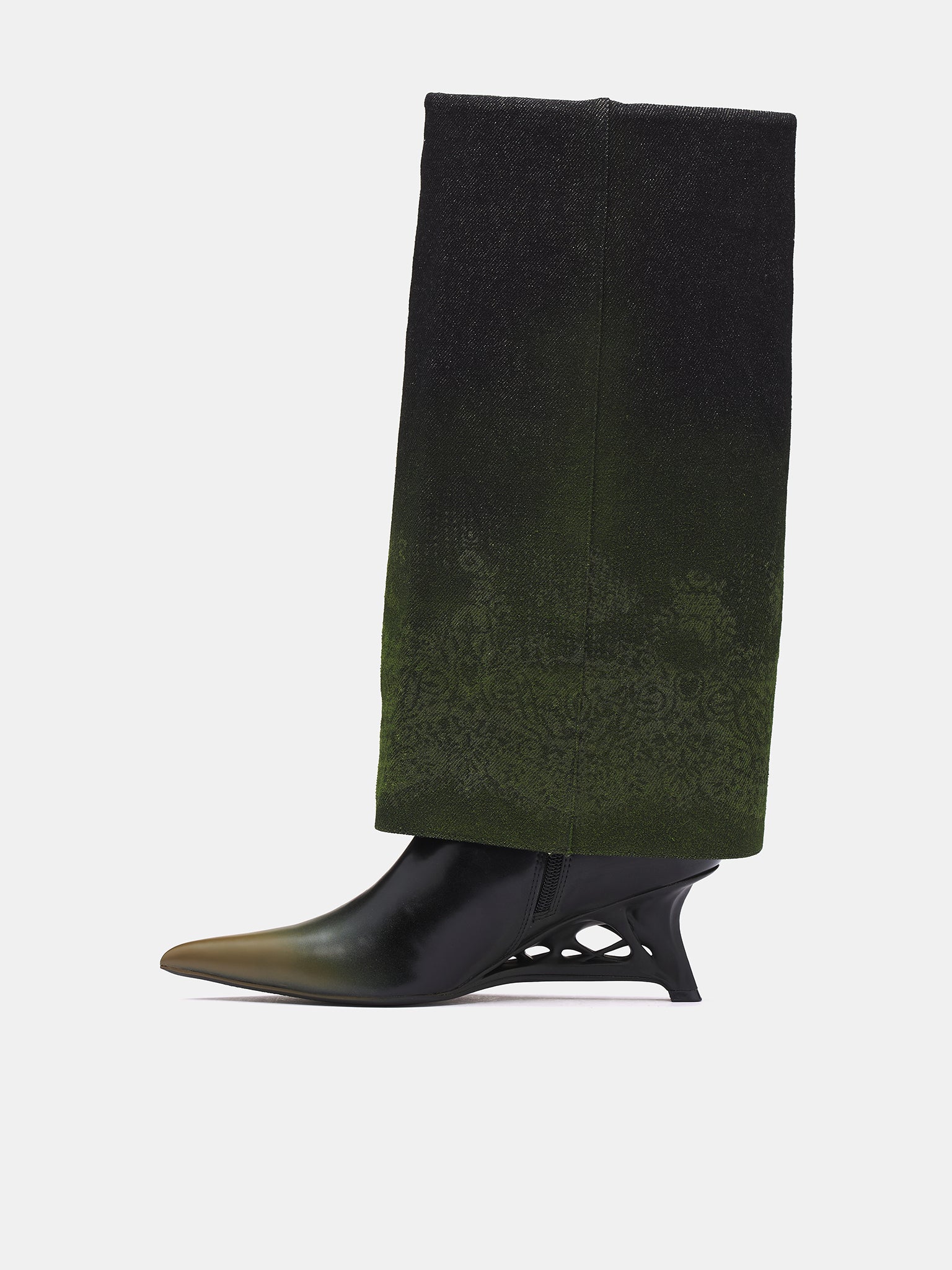 Lace Printed Boots (DL-02-BROWN)